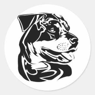 rottweiler ronde sticker