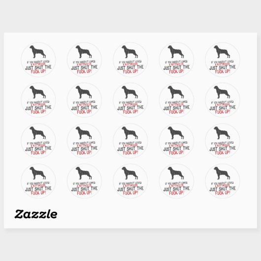 Rottweiler Ronde Sticker (Vel)