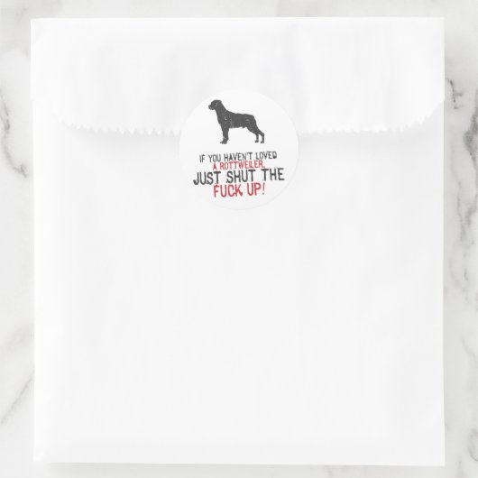 Rottweiler Ronde Sticker (Tas)