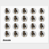 rottweiler ronde sticker (Vel)