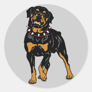 rottweiler ronde sticker