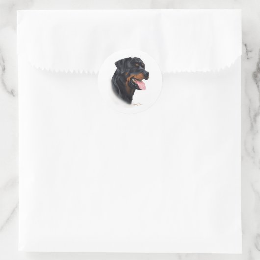 Rottweiler Ronde Sticker (Tas)