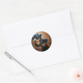 Rottweiler Ronde Sticker (Envelop)