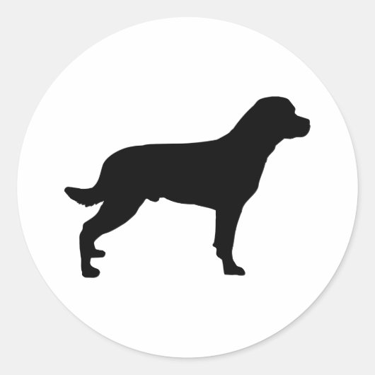 Rottweiler Ronde Sticker (Voorkant)