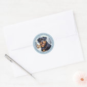 Rottweiler Ronde Stickers (Envelop)