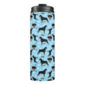 Rottweiler roteert patroonafdruk thermosbeker (Voorkant)