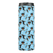 Rottweiler roteert patroonafdruk thermosbeker (Achterkant)