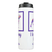 Rottweiler Rottie Dog Silhouet Schattig Paarse PY& Thermosbeker (Voorkant)
