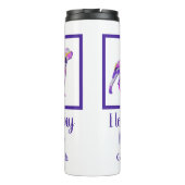 Rottweiler Rottie Dog Silhouet Schattig Paarse PY& Thermosbeker (Achterkant)