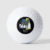 Rottweiler / Rottie Dog Silhouette TriGrid Golfballen (Voorkant)
