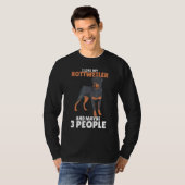 Rottweiler Rottie Ik Hou Van Hond T-shirt (Voorkant volledig)