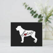 Rottweiler (Rottie) Love Briefkaart (Staand voorkant)