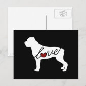 Rottweiler (Rottie) Love Briefkaart (Voorkant / Achterkant)