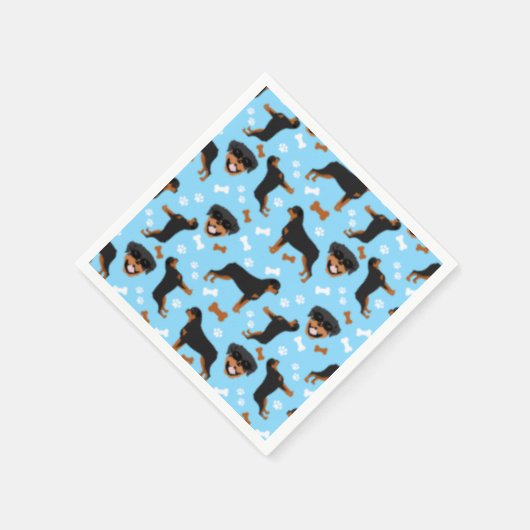 Rottweiler Rotties Dog Patroon Servet (Hoek)