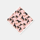Rottweiler Rotties Dog Pattern Napkins Servet (Hoek)