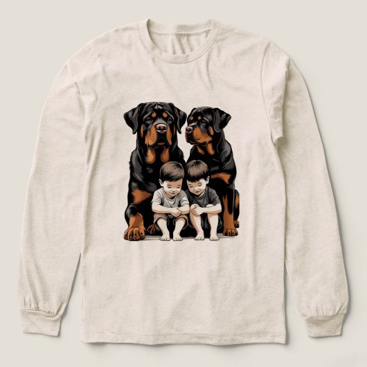 Rottweiler - Rottweilers trouwe beschermers van ki Tri-Blend Shirt (Voorkant)