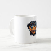Rottweiler Royalty-passief Schattig Rottie Cha Koffiemok (Voorkant links)