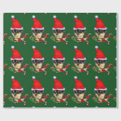 Rottweiler Santa Christmas Cadeaupapier (Vlak)