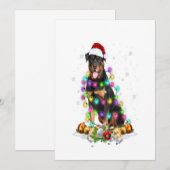 rottweiler santa christmas tree lights xmas gifts aankondiging (Voorkant / Achterkant)