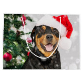 Rottweiler Santa Groot Cadeauzakje (Achterkant)