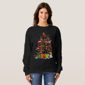 Rottweiler Santa Hat Tree Kerstmis Funny Pajama D Trui (Voorkant volledig)