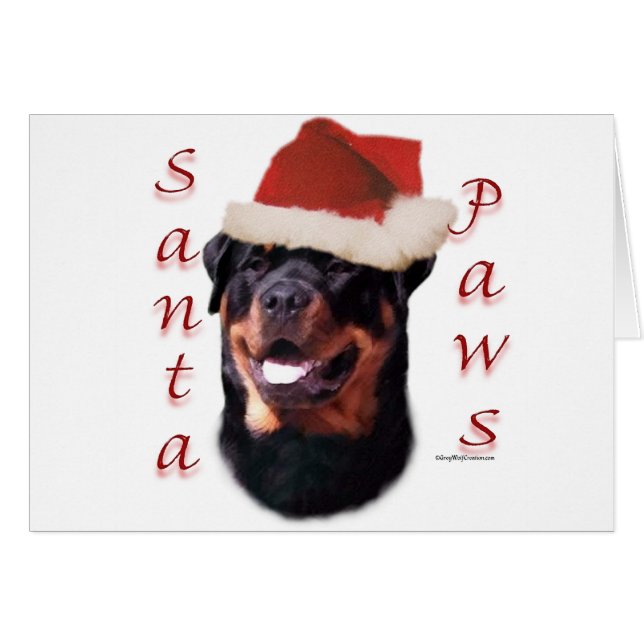 Rottweiler Santa Paws (Voorkant Horizontaal)