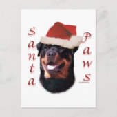 Rottweiler Santa Paws Feestdagenkaart (Voorkant)