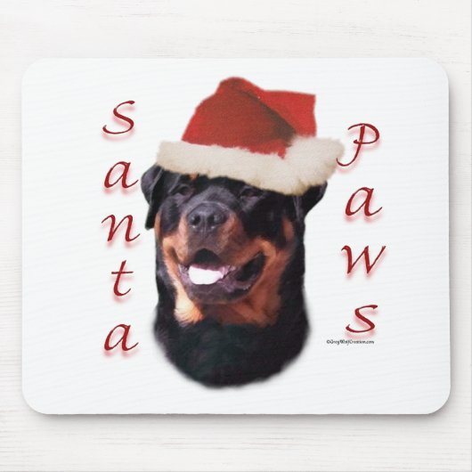 Rottweiler Santa Paws Muismat (Voorkant)