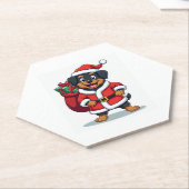 Rottweiler Santa�s Helper Kartonnen Onderzetters (Schuin)