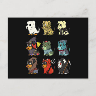Rottweiler Scary Costumes Funny Dog Halloween Gift Briefkaart