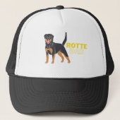 Rottweiler schattig en grappig trucker pet (Voorkant)