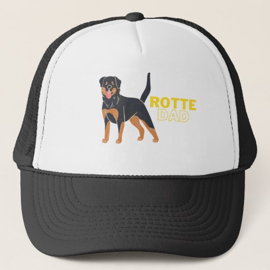 Rottweiler schattig en grappig trucker pet (Voorkant)