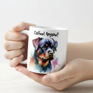 Rottweiler Schattige ''Coffee! Iemand?'' Koffiemok