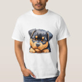 Rottweiler Schattigee mannen tshirts (Voorkant)