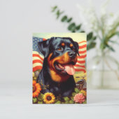  Rottweiler Schilderen Briefkaart (Staand voorkant)