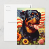  Rottweiler Schilderen Briefkaart (Voorkant / Achterkant)