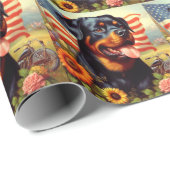  Rottweiler Schilderen Cadeaupapier (Rol Hoek)