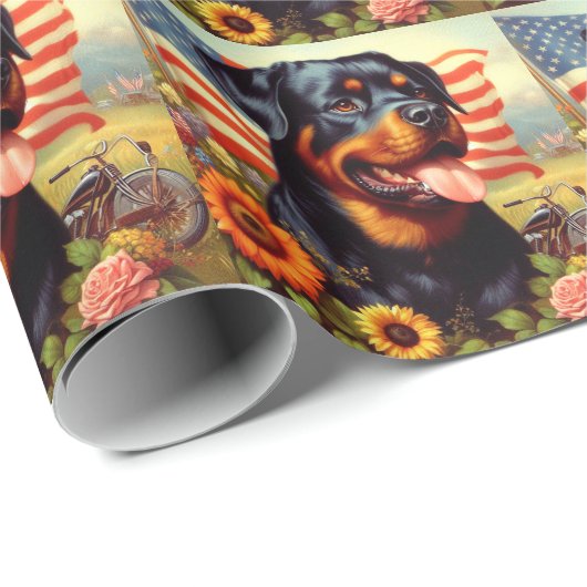 Rottweiler Schilderen Cadeaupapier (Rol Hoek)