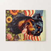  Rottweiler Schilderen Legpuzzel (Horizontaal)