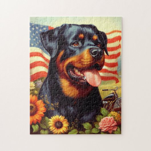  Rottweiler Schilderen Legpuzzel (Verticaal)
