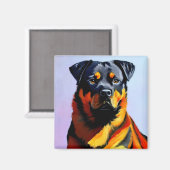 Rottweiler schilderen magneet (Voorkant / Achterkant)