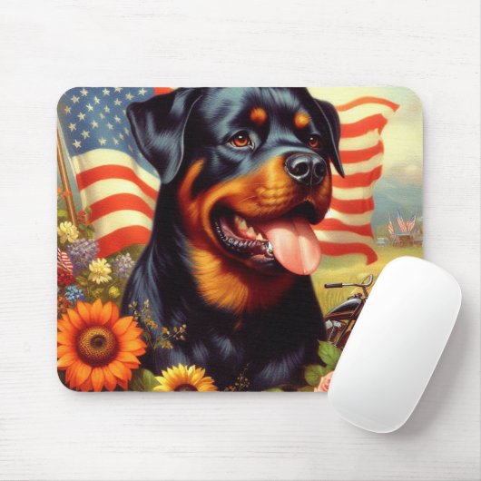  Rottweiler Schilderen Muismat (Met muis)