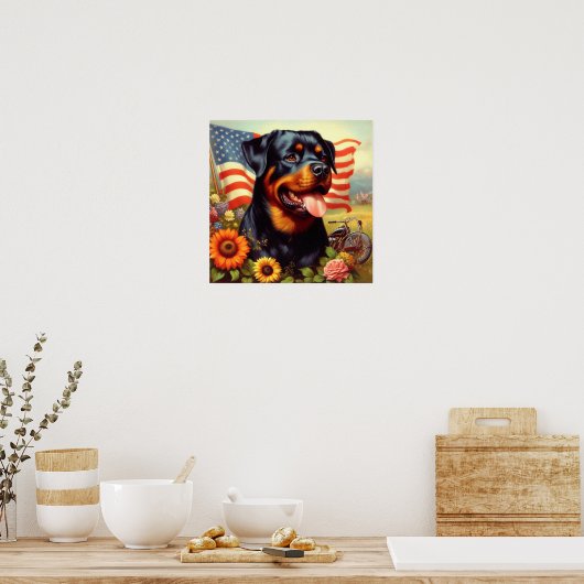  Rottweiler Schilderen Poster (Keuken)