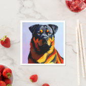 Rottweiler schilderen servet (Insitu)