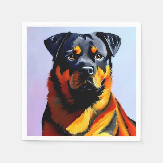 Rottweiler schilderen servet (Voorkant)
