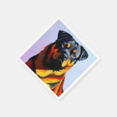 Rottweiler schilderen servet (Hoek)