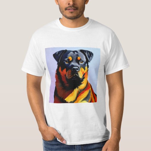 Rottweiler schilderen t-shirt (Voorkant)