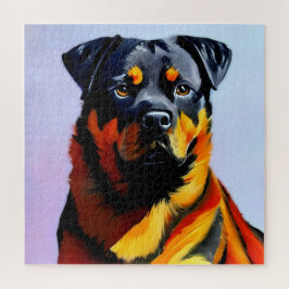Rottweiler schilderij legpuzzel