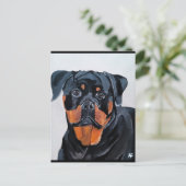 Rottweiler schilderij van Alfred Fox Briefkaart (Staand voorkant)