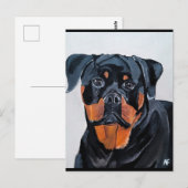 Rottweiler schilderij van Alfred Fox Briefkaart (Voorkant / Achterkant)
